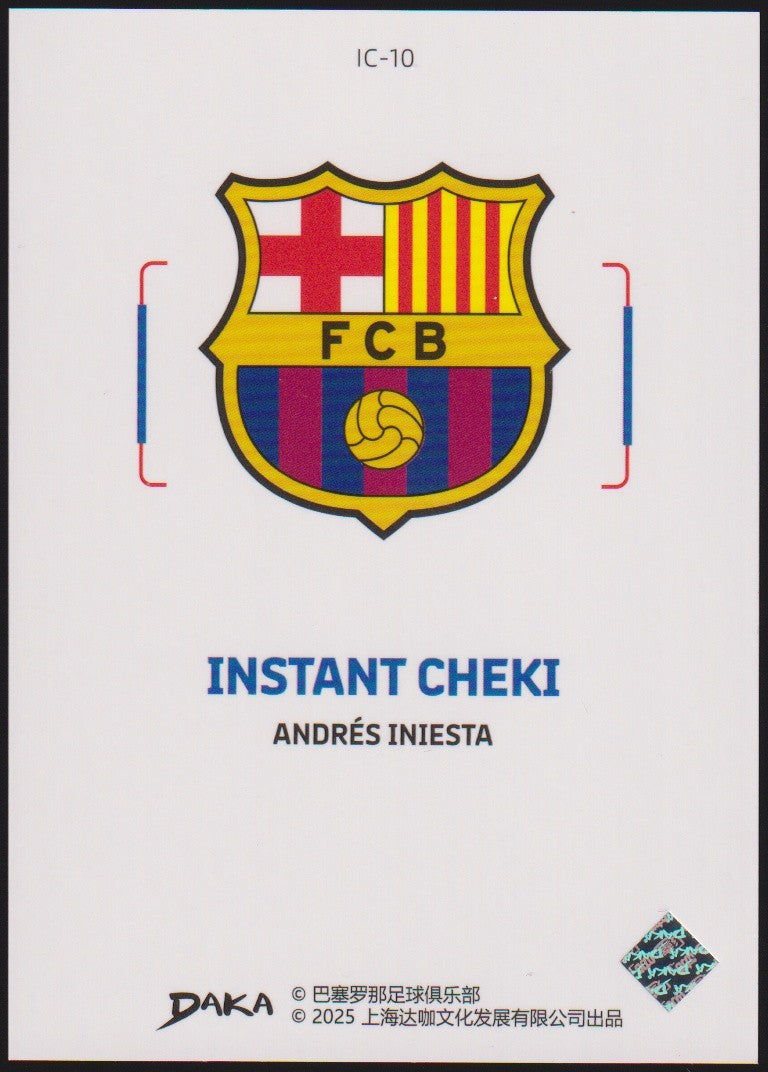 Daka Instant Cheki 2024-25 Andrés Iniesta Printed Auto FC Barcelona Parallel – Bild 2