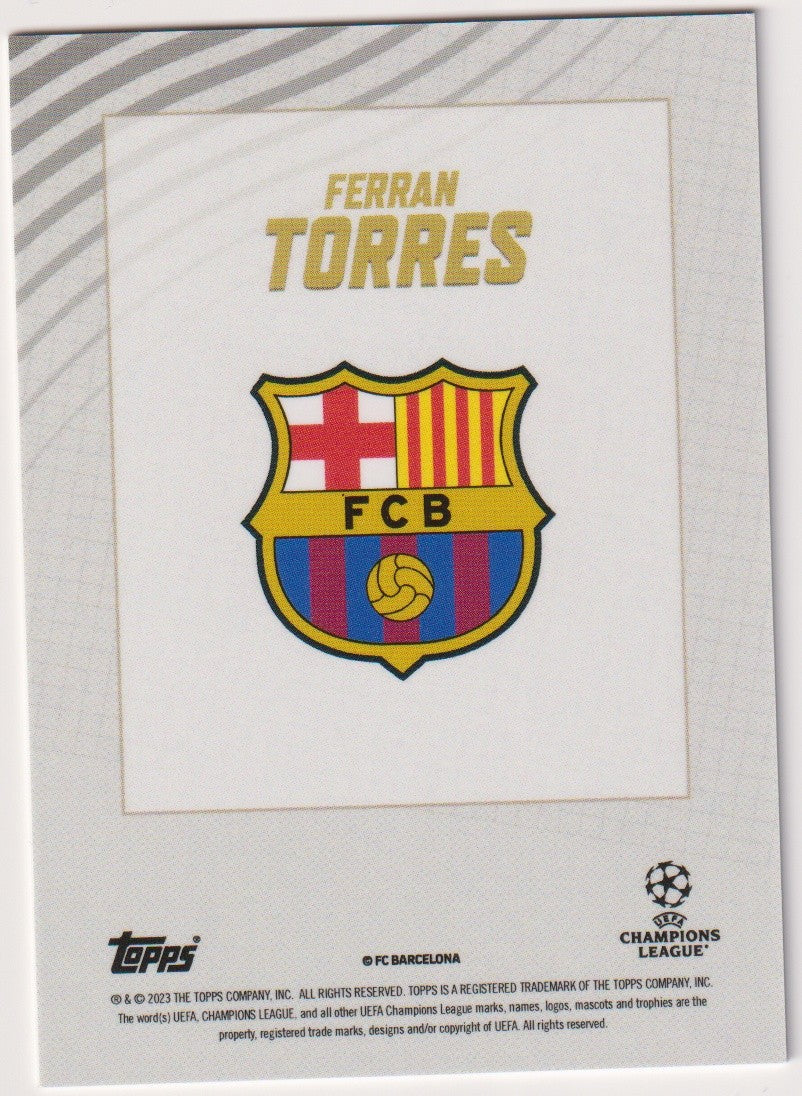 Topps Champions League 2023-24 Ferran Torres FC Barcelona Parallel 74/99 Rare – Bild 2