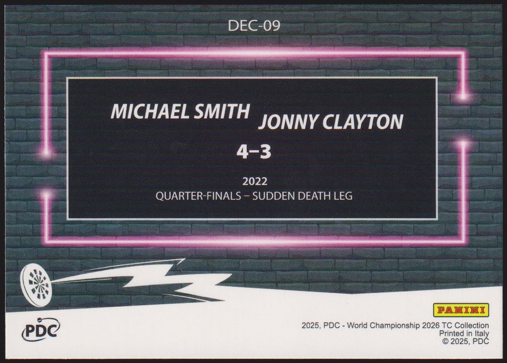 Panini PDC World Championship Michael Smith & Jonny Clayton Refractor Parallel – Bild 2