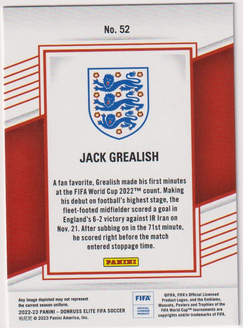 Panini DonRuss Elite FIFA Soccer 2023-24 Jack Grealish England Parallel Rare – Bild 2