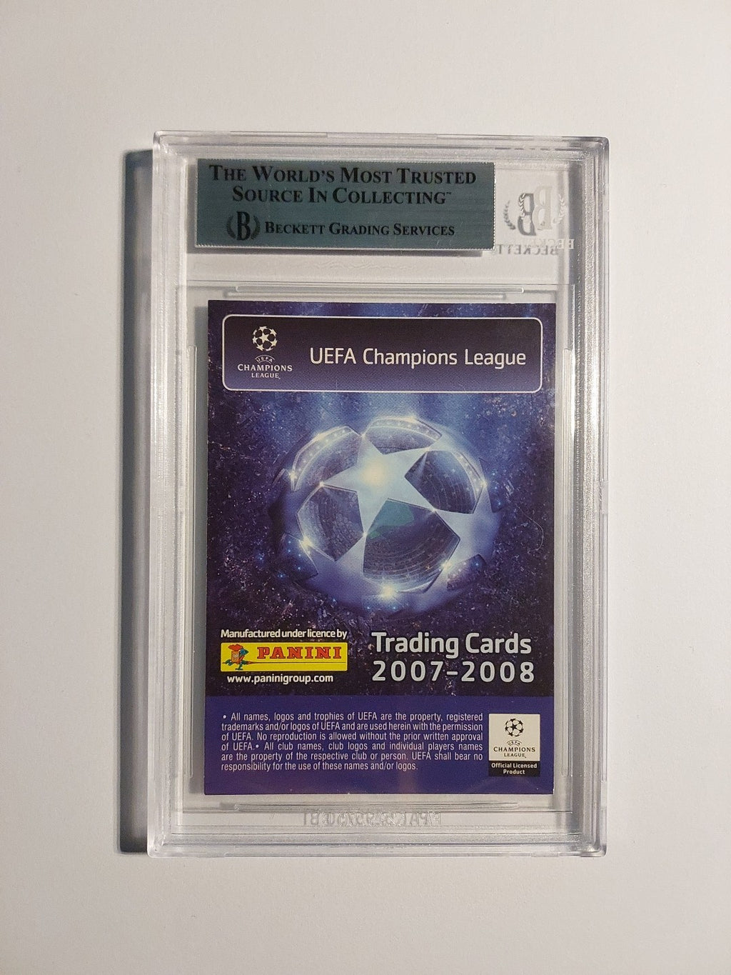 Panini Champions League 2007-08 Cristiano Ronaldo Manchester United BGS 8.5 PSA – Bild 2