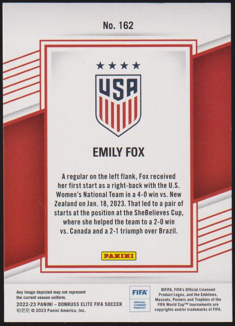 Panini Donruss 2022-23 Emily Fox United States Women's National Team Parallel – Bild 2