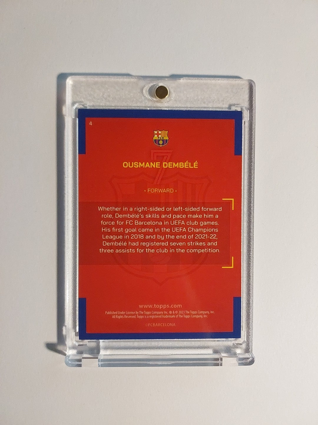 Topps Barcelona 2022-23 Ousmane Dembele Parallel Refractor Insert Ultra Rare Hit – Bild 2