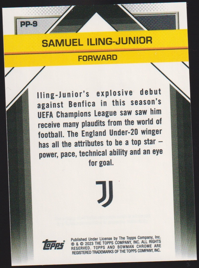 Topps Chrome 2023-24 Samuel Iling-Junior Rookie Juventus Parallel Nr. PP-9 – Bild 2