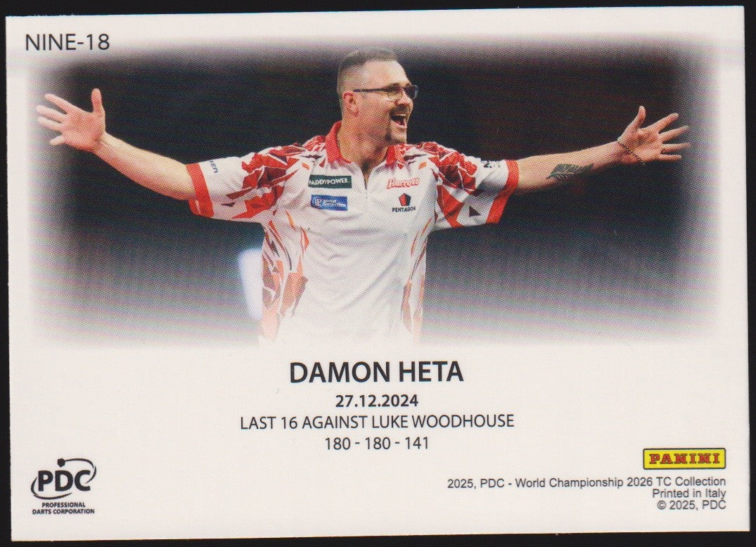 Panini PDC Championship 2026 Damon Heta 1.St Edition Refractor Parallel – Bild 2