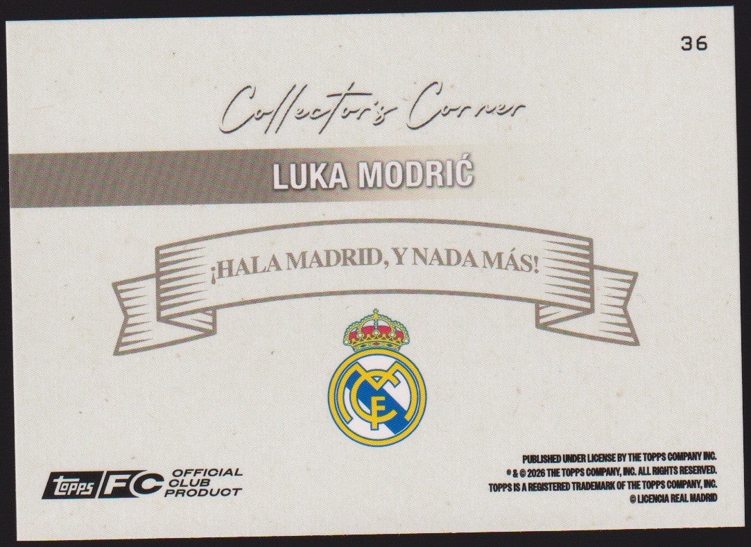 Topps Collectors 2024-25 Luka Modric Real Madrid Parallel 38/250 Refractor – Bild 2