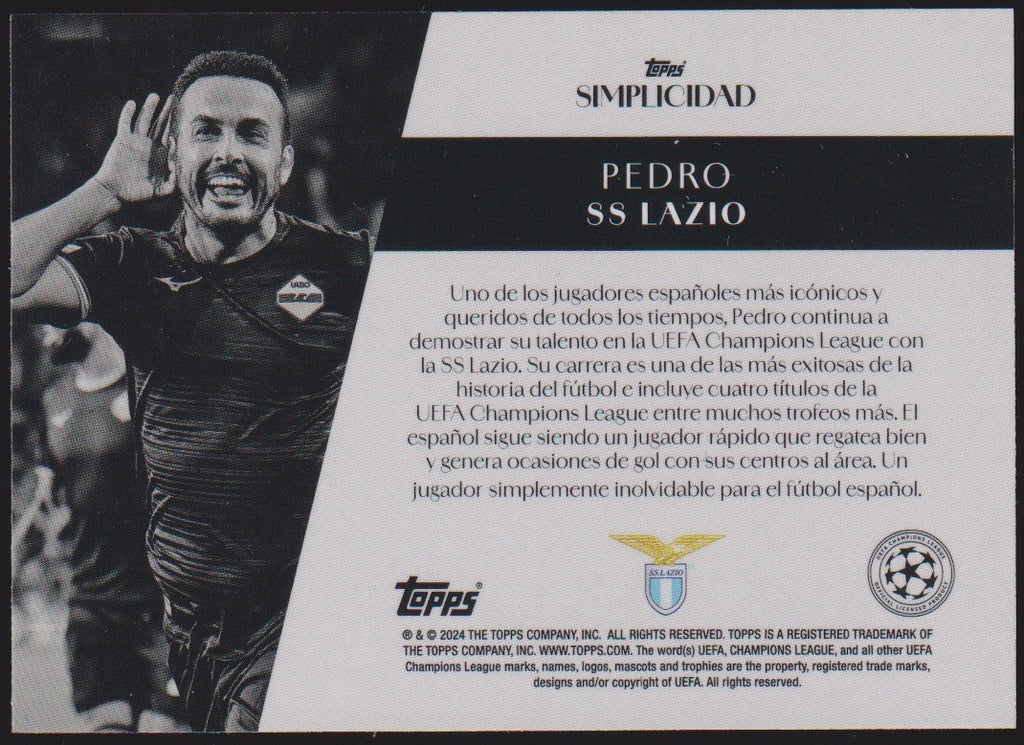 Topps SIMPLICIDAD 2023-24 Pedro SS Lazio & Spanien Legend Parallel Rare – Bild 2