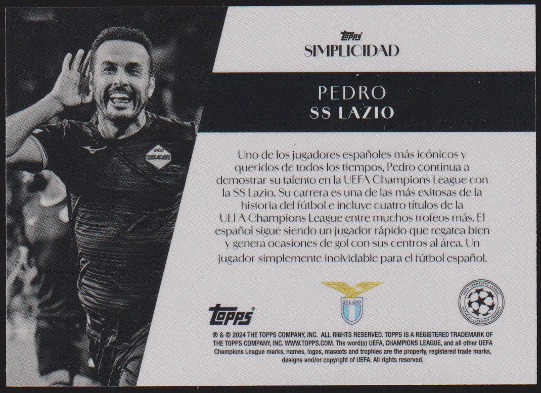 Topps SIMPLICIDAD 2023-24 Pedro SS Lazio & Spanien Legend Parallel Rare – Bild 2