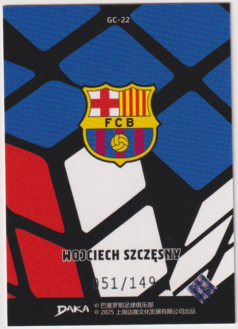 Daka GC-22 2024-25 Wojciech Szczesny FC Barcelona Parallel 51/149 Refractor – Bild 2