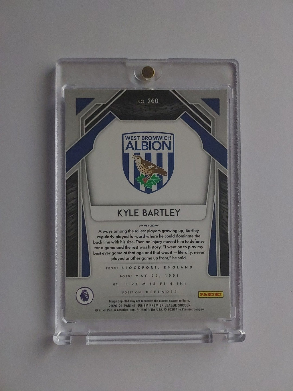 Panini Blue Prizm 2020-21 Kyle Bartley West Bromwich Albion Parallel Rookie – Bild 2