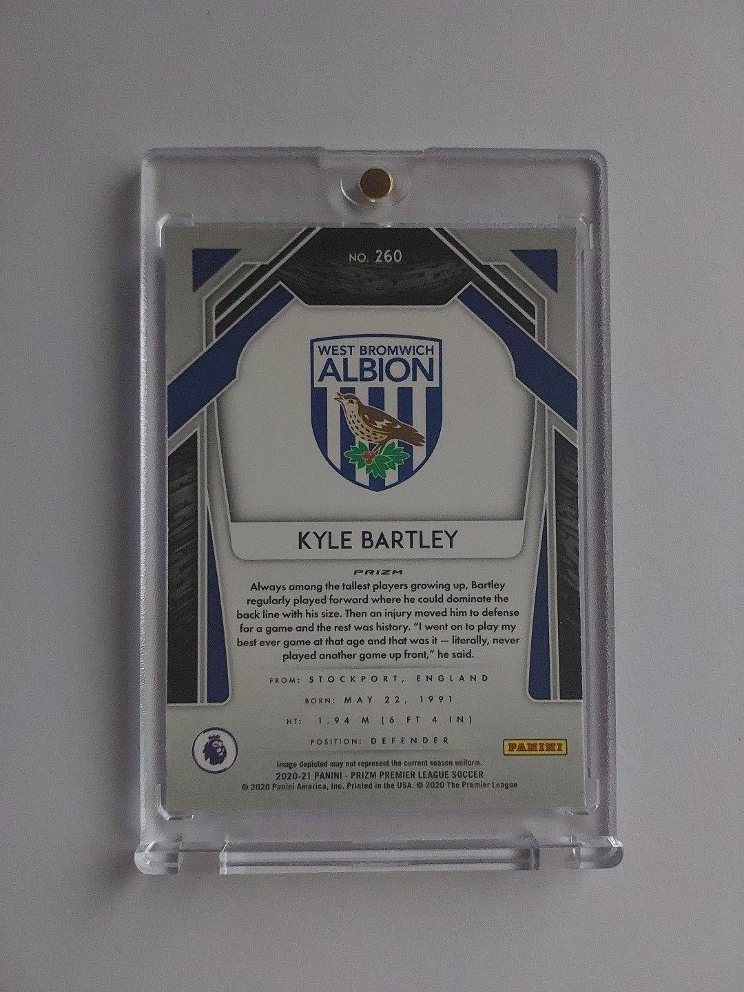 Panini Blue Prizm 2020-21 Kyle Bartley West Bromwich Albion Parallel Rookie – Bild 2