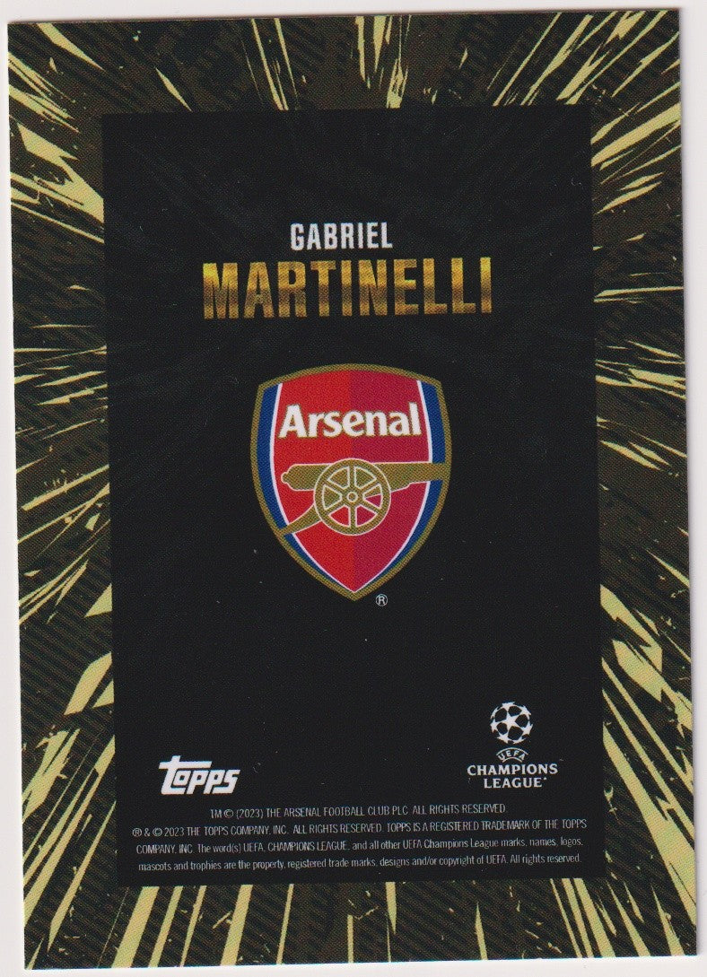 Topps X Whip 2022-23 Gabriel Martinelli Arsenal Champions League Parallel Rare – Bild 2