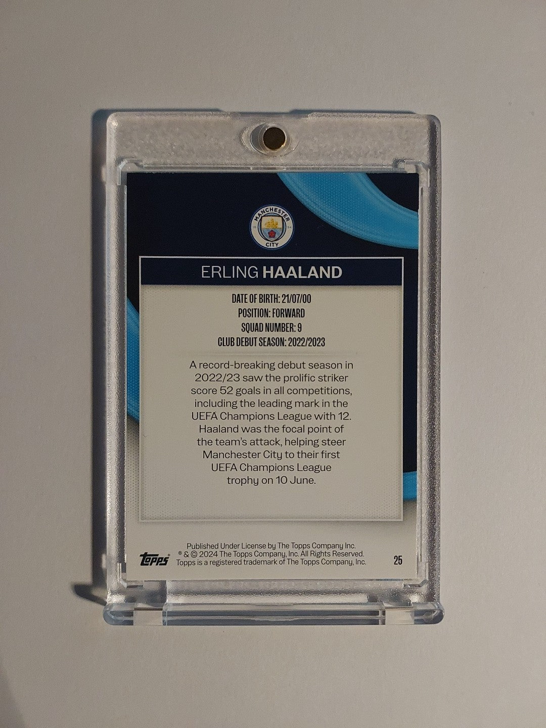 Topps Manchester City Team Set 2023-24 Erling Haaland Parallel Ultra Rare Hit – Bild 2