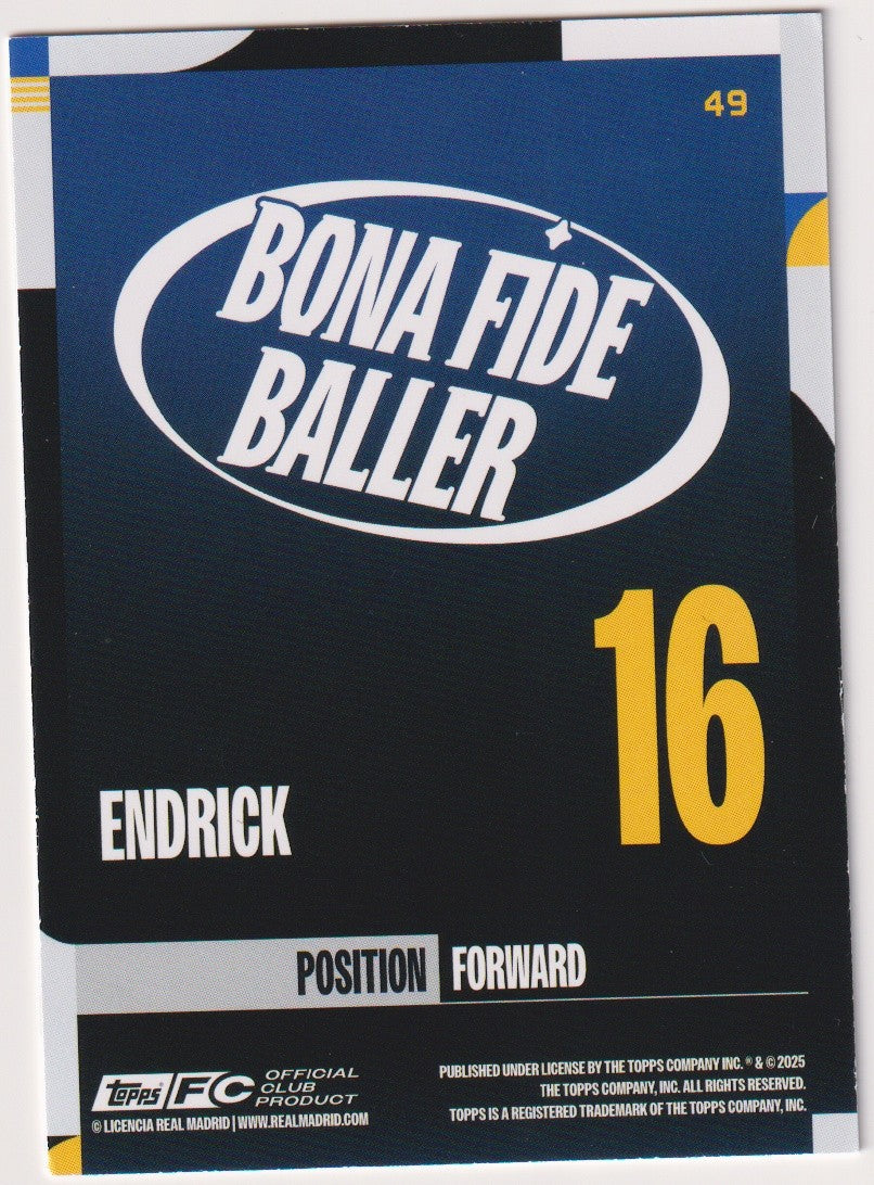 Topps Bona Fide Baller 2024-25 Endrick Rookie Real Madrid Parallel Rare – Bild 2