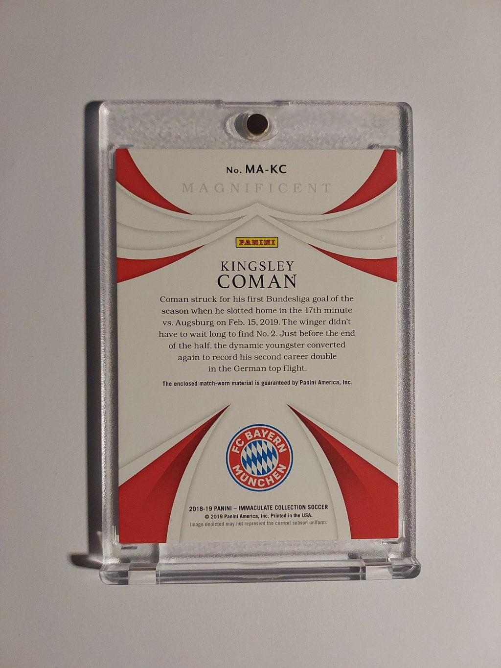 Panini Immaculate 2018-19 Kingsley Coman Patch Relic Bayern München Parallel /99 – Bild 2
