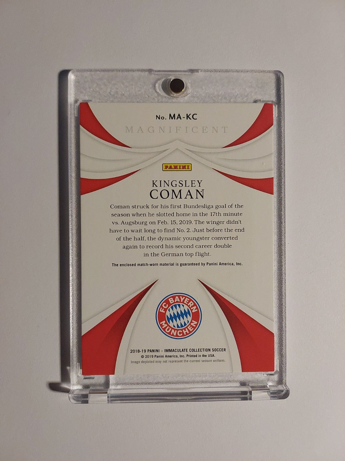 Panini Immaculate 2018-19 Kingsley Coman Patch Relic Bayern München Parallel /99 – Bild 2