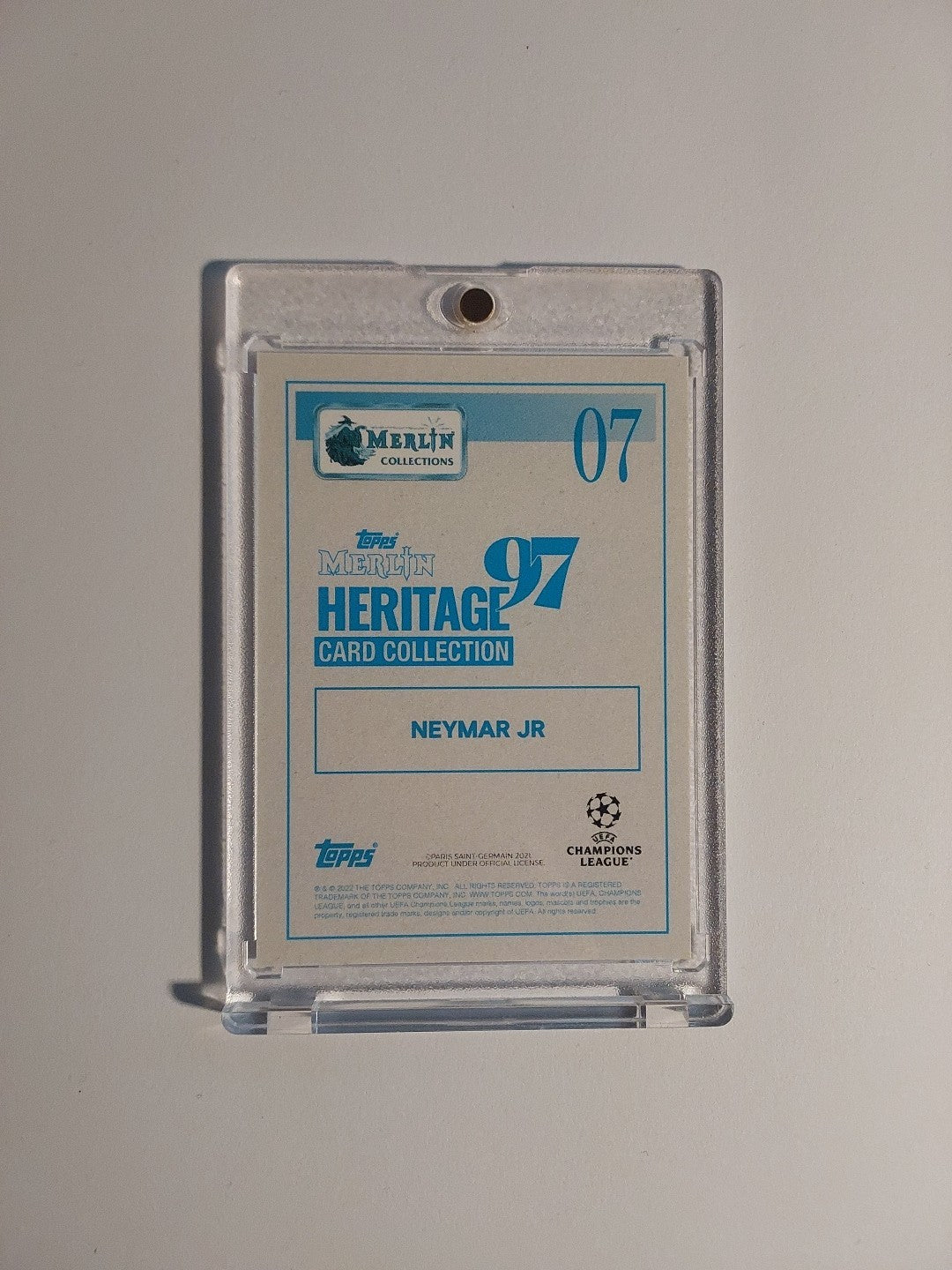 Topps Merlin 2021-22 Neymar Jr Paris Saint-Germain Parallel 55/99 Ultra Rare Hit – Bild 2
