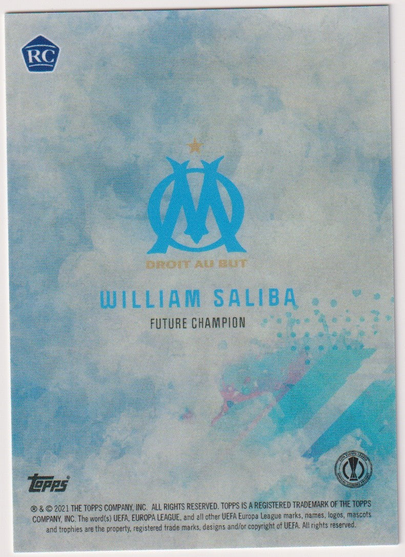 Topps 2021-22 William Saliba Rookie Olympique de Marseille Parallel Rare – Bild 2