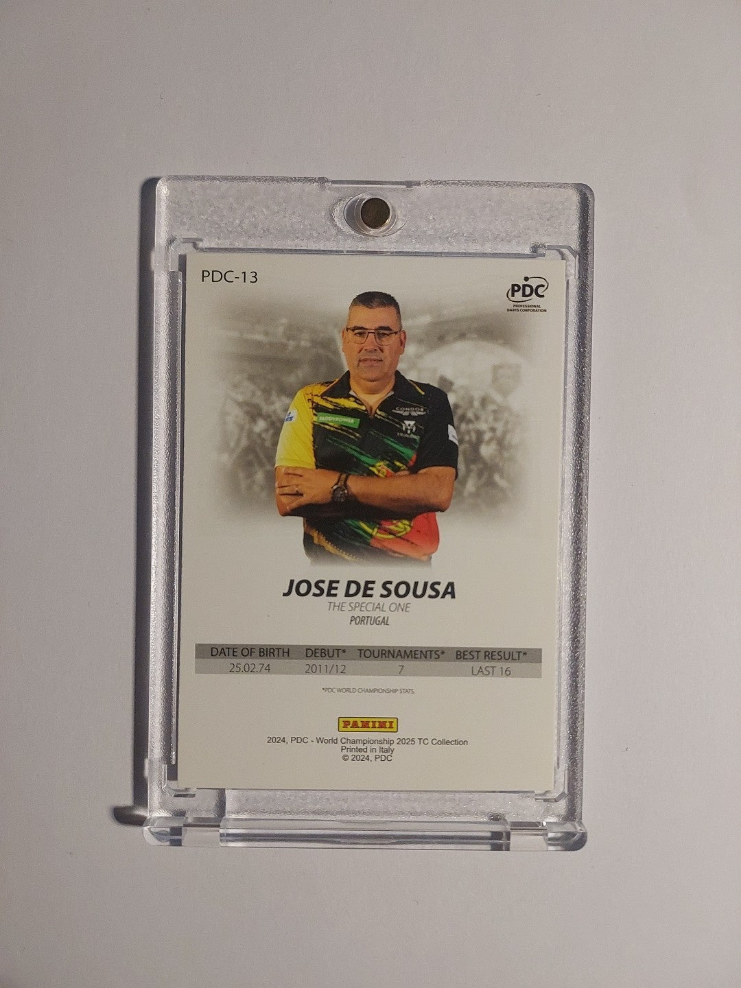 Panini PDC World Championship 2025 Joae De Sousa 1st Edition Parallel Ultra Rare – Bild 2