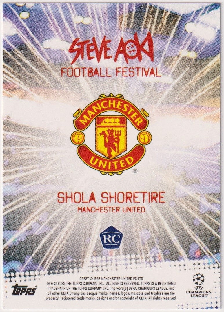 Topps x Steve Aoki 2022-23 Shola Shoretire Manchester United Parallel Rookie – Bild 2