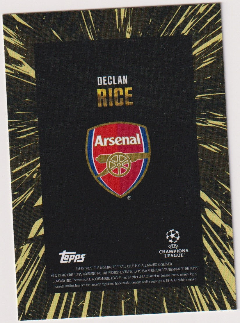Topps Champions League Gold Declan Rice Arsenal Parallel Rare – Bild 2