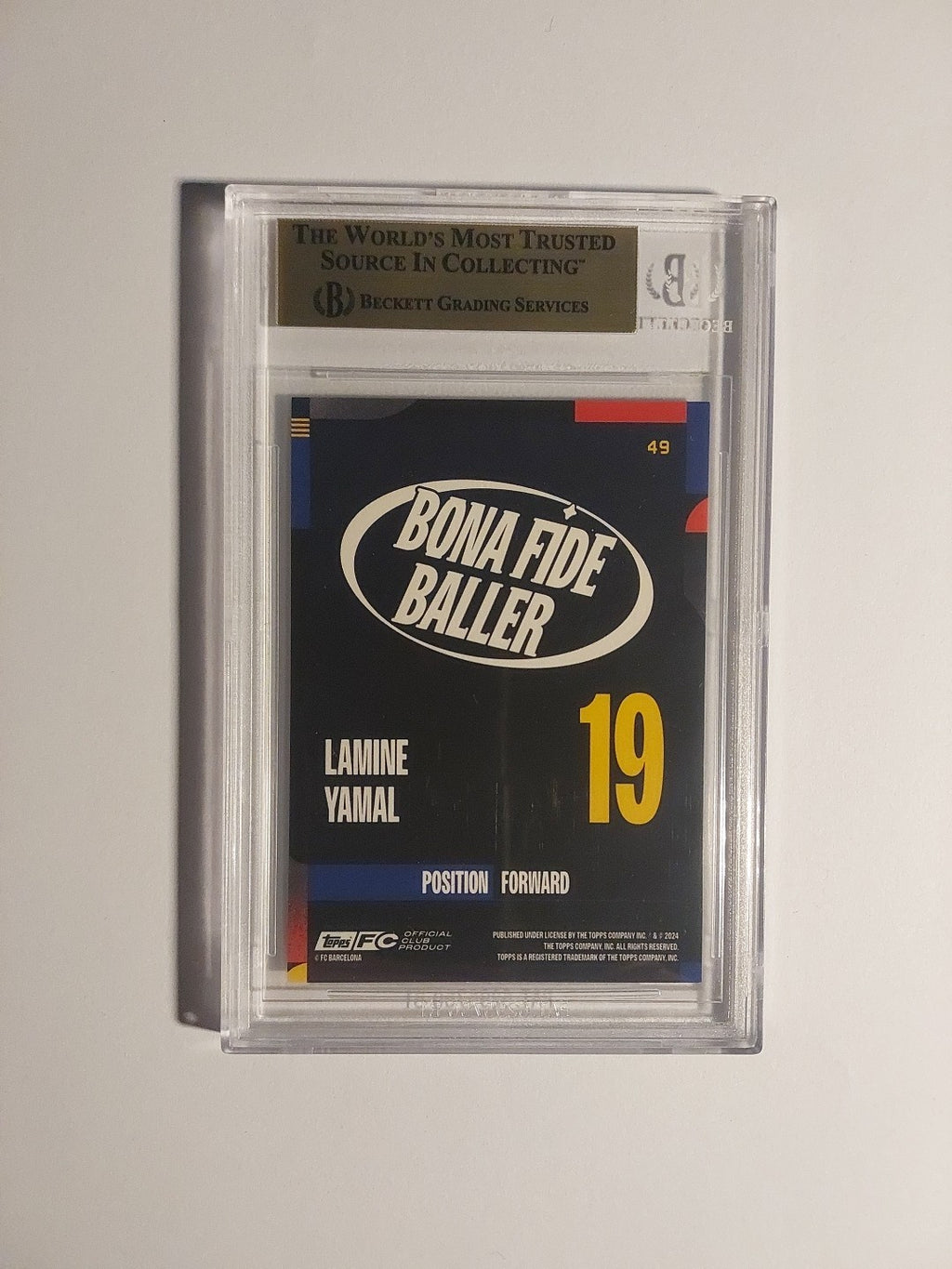 Topps Barcelona Team Set 2024-25 Lamine Yamal Static Foil Parallel BGS 9.5 = PSA – Bild 2