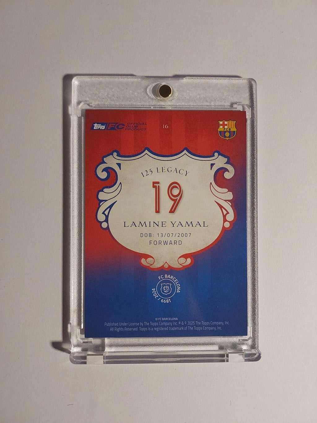 Topps 125 Jahre Barcelona 2024-25 Lamine Yamal Spanien Parallel Ultra Rare Hit – Bild 2