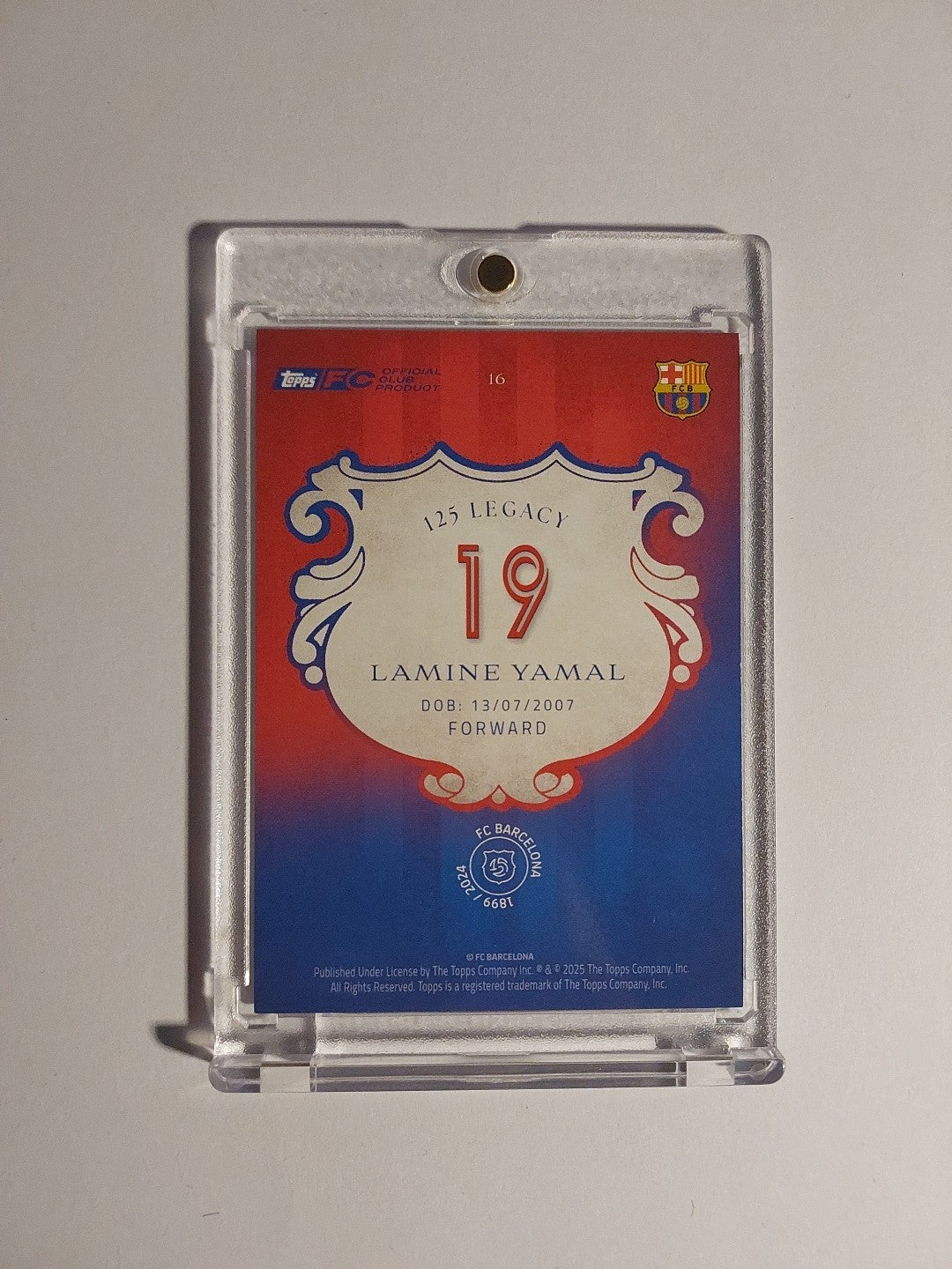Topps 125 Jahre Barcelona 2024-25 Lamine Yamal Spanien Parallel Ultra Rare Hit – Bild 2