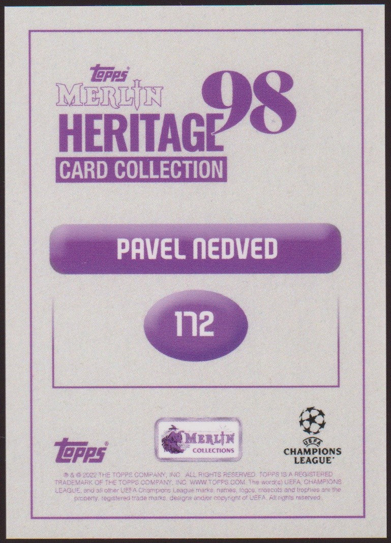 Merlin Collections Heritage Card 2021-22 Pavel Nedved Juventus Parallel – Bild 2
