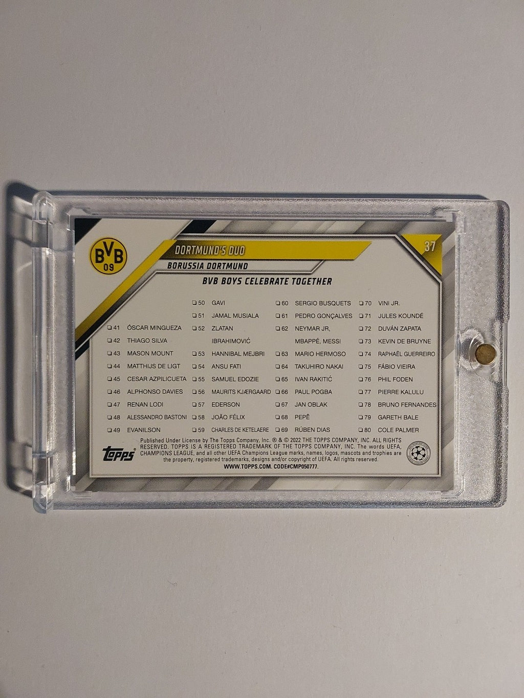 Topps UCC 2021-22 Bellingham & Haaland Dual Dortmund Parallel Ultra Rare Hit – Bild 2