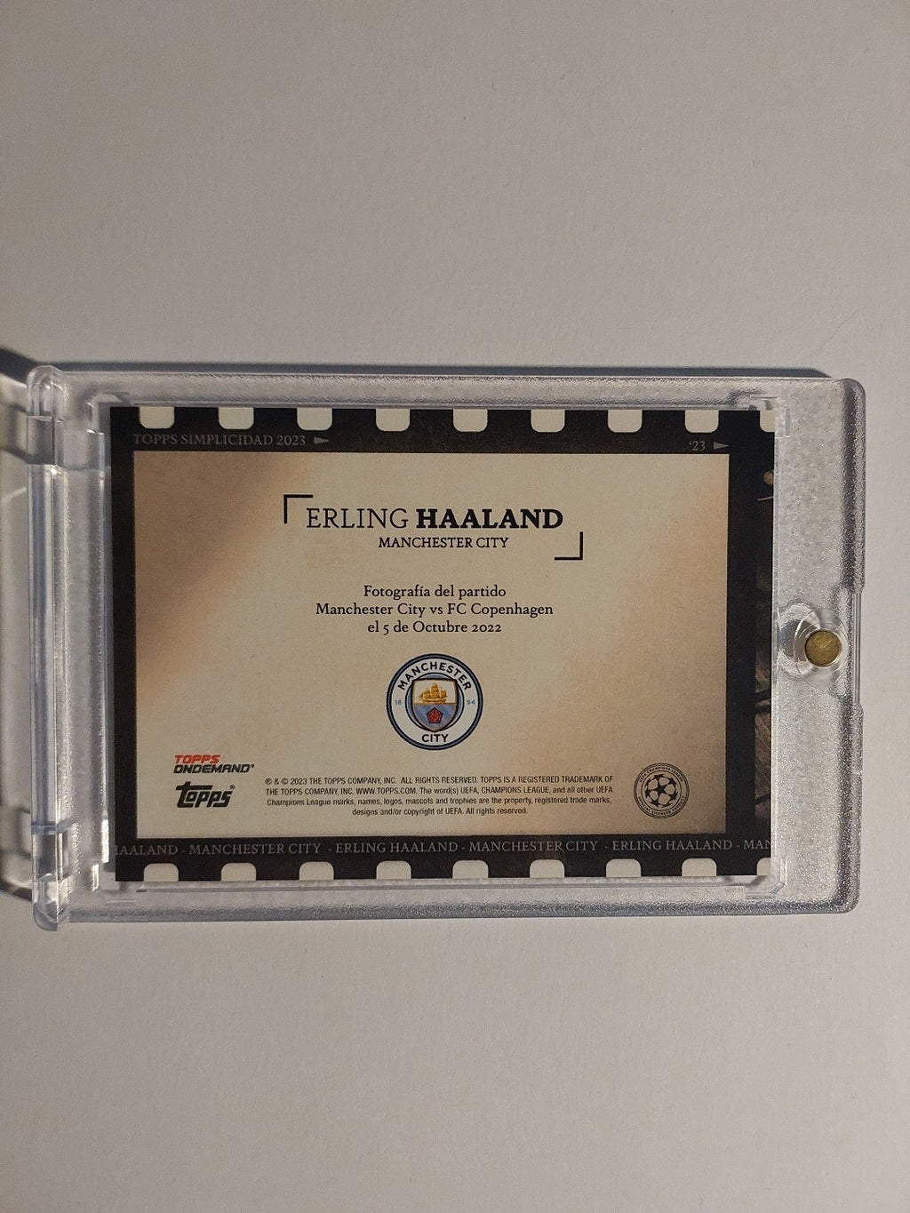 Topps Simplicidad 2022-23 Erling Haaland Manchester City Parallel Ultra Rare Hit – Bild 2
