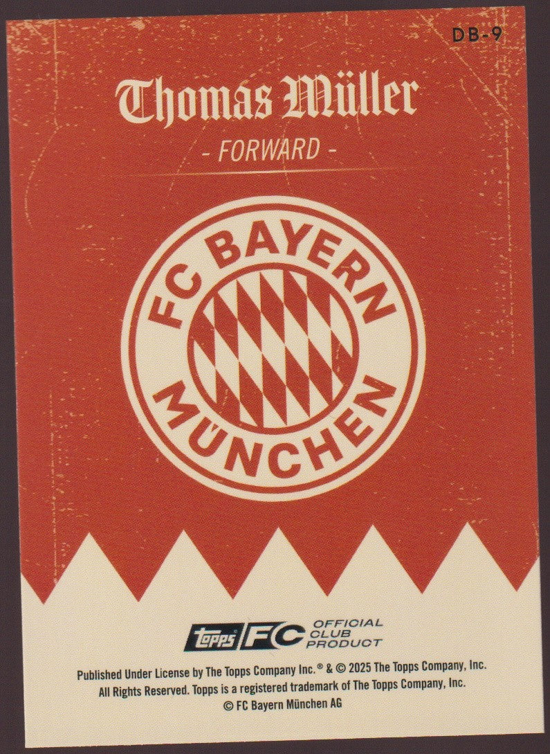 Topps 2024-25 Thomas Müller FC Bayern München Parallel 19/25 Red Refractor – Bild 2
