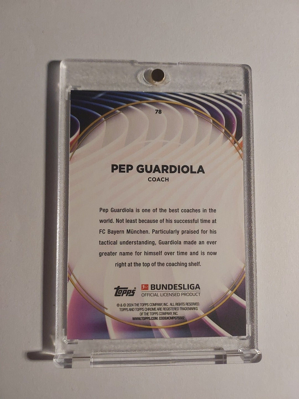 Topps 60 Jahre Bundesliga 2023-24 Pep Guardiola Bayern München Parallel Rare Hit – Bild 2