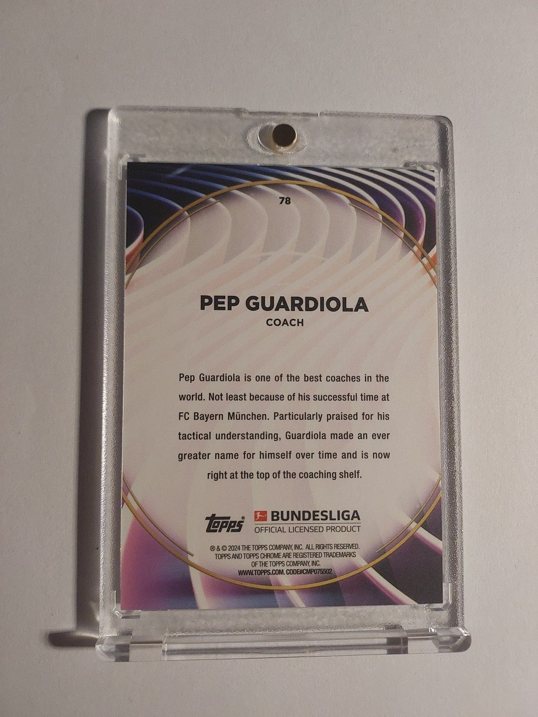 Topps 60 Jahre Bundesliga 2023-24 Pep Guardiola Bayern München Parallel Rare Hit – Bild 2