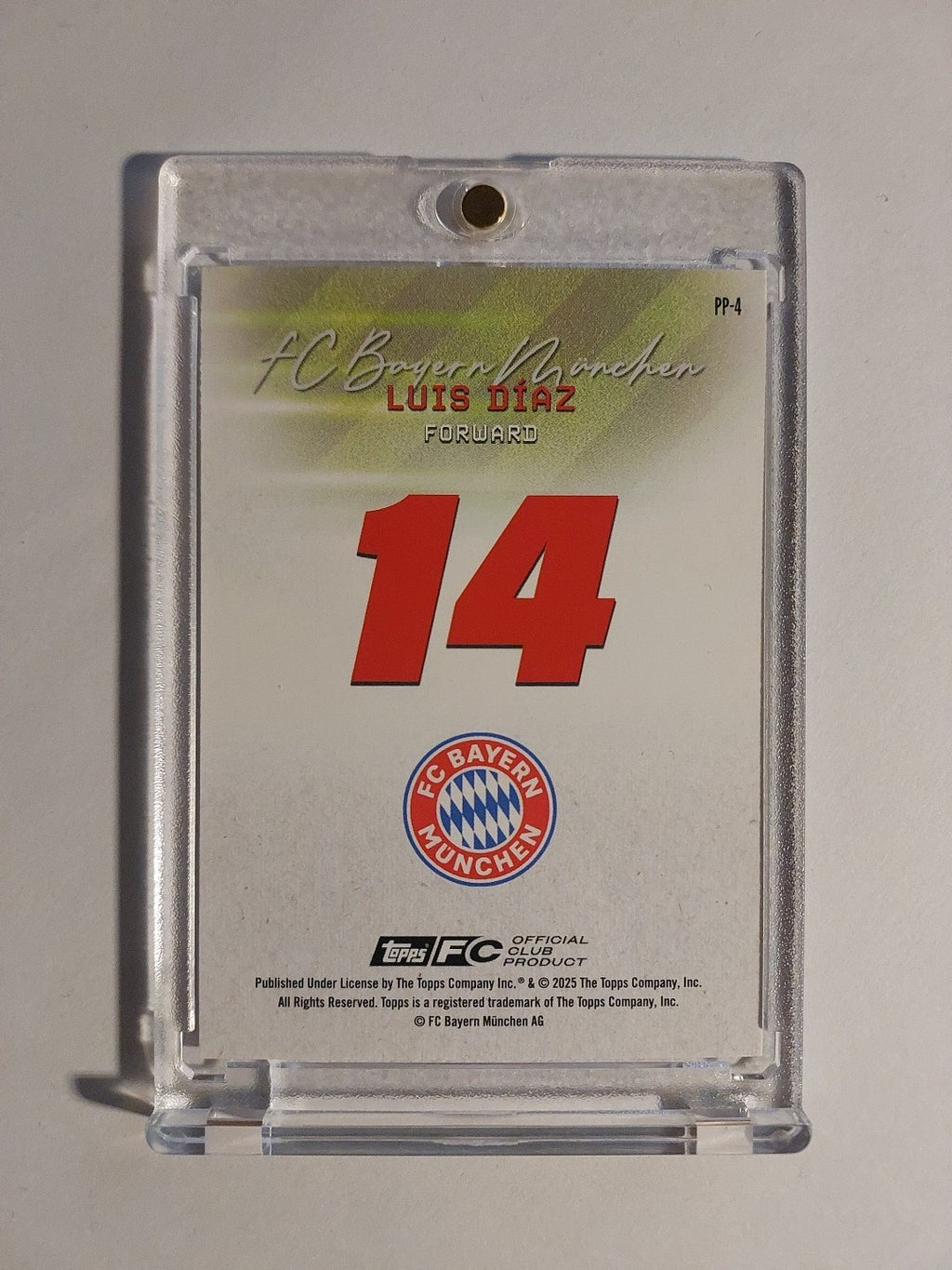 Topps Bayern München 2025-26 Luis Diaz Parallel Refractor Static Foil Rare Hit – Bild 2