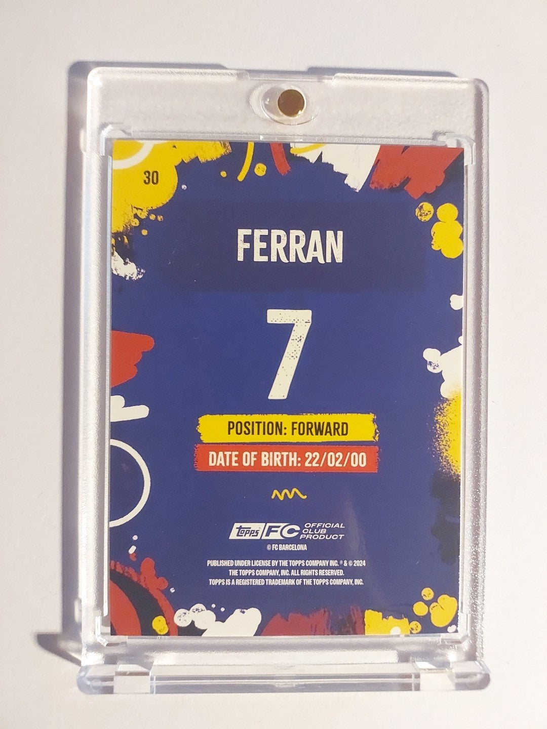 Topps Barcelona Team Set 2024-25 Ferran Torres Limited Edition Parallel – Bild 2