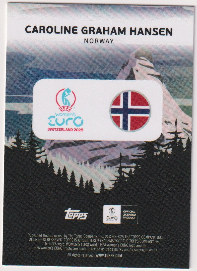 Topps Merlin 2025-26 Caroline Graham Hansen Norwegen Parallel Rare – Bild 2