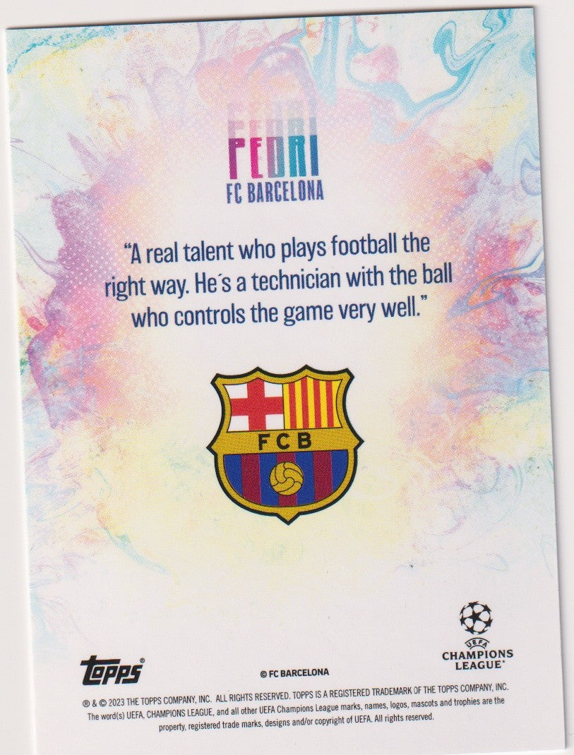 Topps Champions League 2022-23 Pedri FC Barcelona Technique Parallel Rare – Bild 2