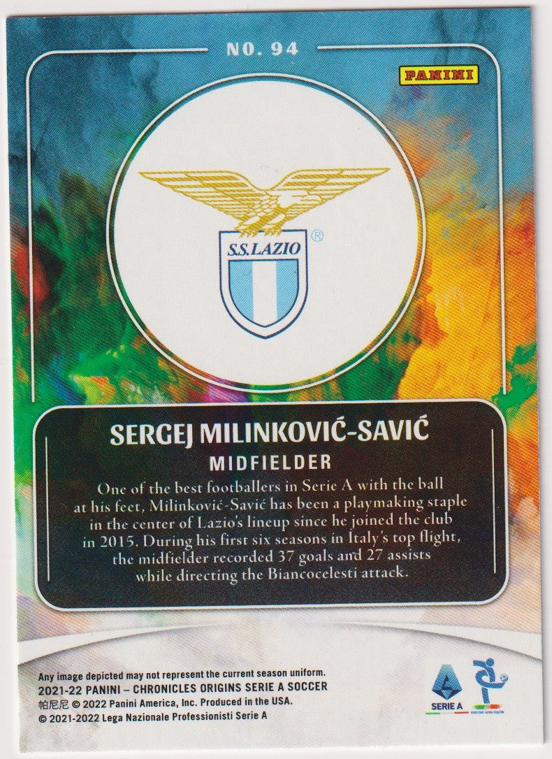 Panini Chronicles Origins 2020-21 Sergej Milinković-Savić SS Lazio Parallel – Bild 2