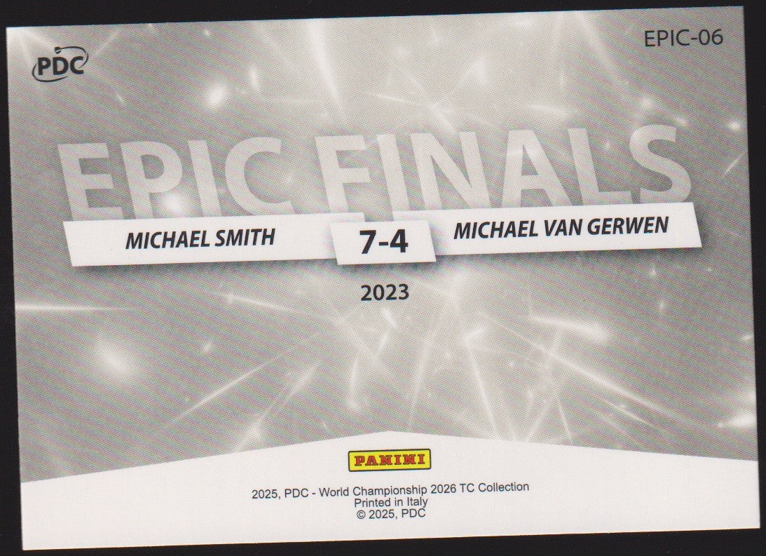 Panini PDC World Michael Smith & Michael van Gerwen Refractor Parallel – Bild 2