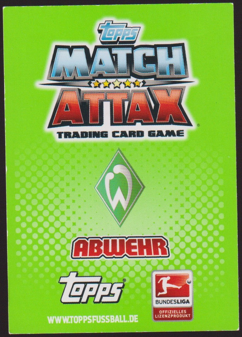Topps MATCH ATTAX NALDO SV Werder Bremen BUNDESLIGA Parallel Rare – Bild 2
