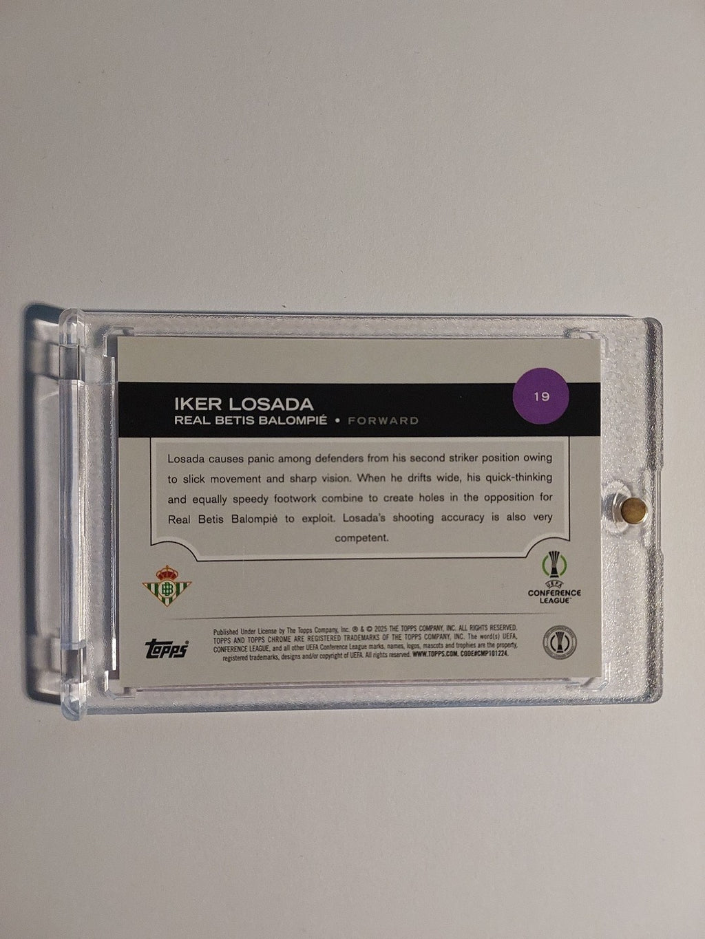 Topps UCC Flagship 2024-25 Iker Losada Real Betis Parallel 2/8 Refractor Rookie – Bild 2