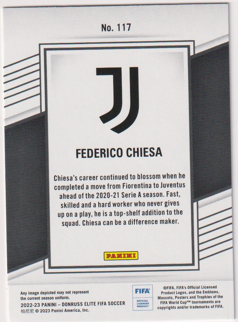 Panini Elite FIFA Soccer 2023-24 Federico Chiesa Juventus DonRuss Elite FIFA – Bild 2