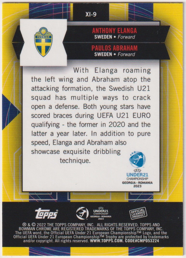 TOPPS CHAMPIONSHIP 2023-24 ANTHONY ELANGA PAULOS ABRAHAM SWEDEN Parallel Rare – Bild 2