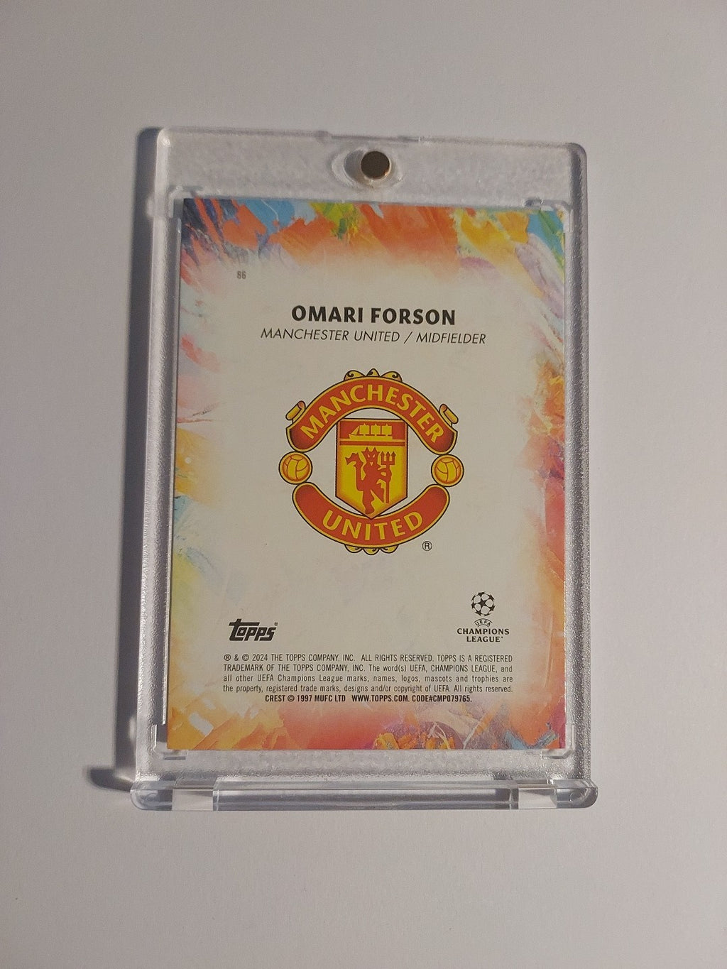 Topps Inception 2023-24 Omari Forson Manchester United Numbered 100/150 Parallel – Bild 2