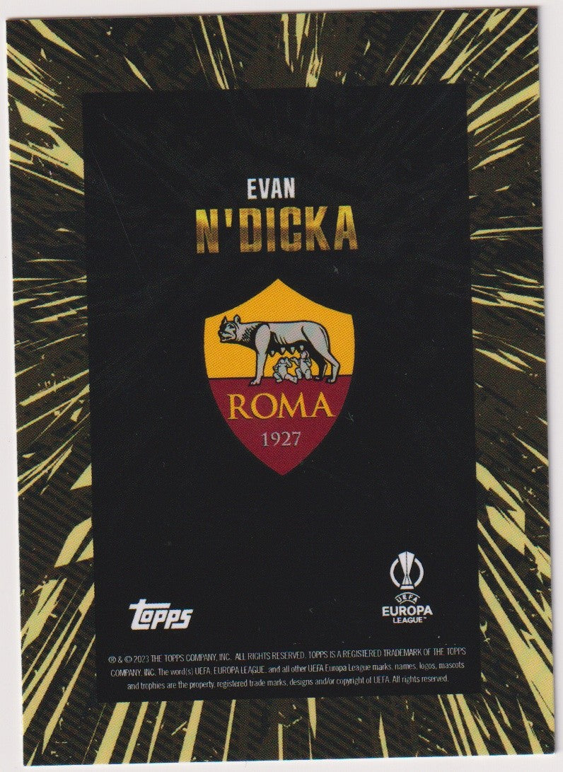 Topps X Whip 2022-23 Evan N'Dicka AS Roma Parallel Rare – Bild 2