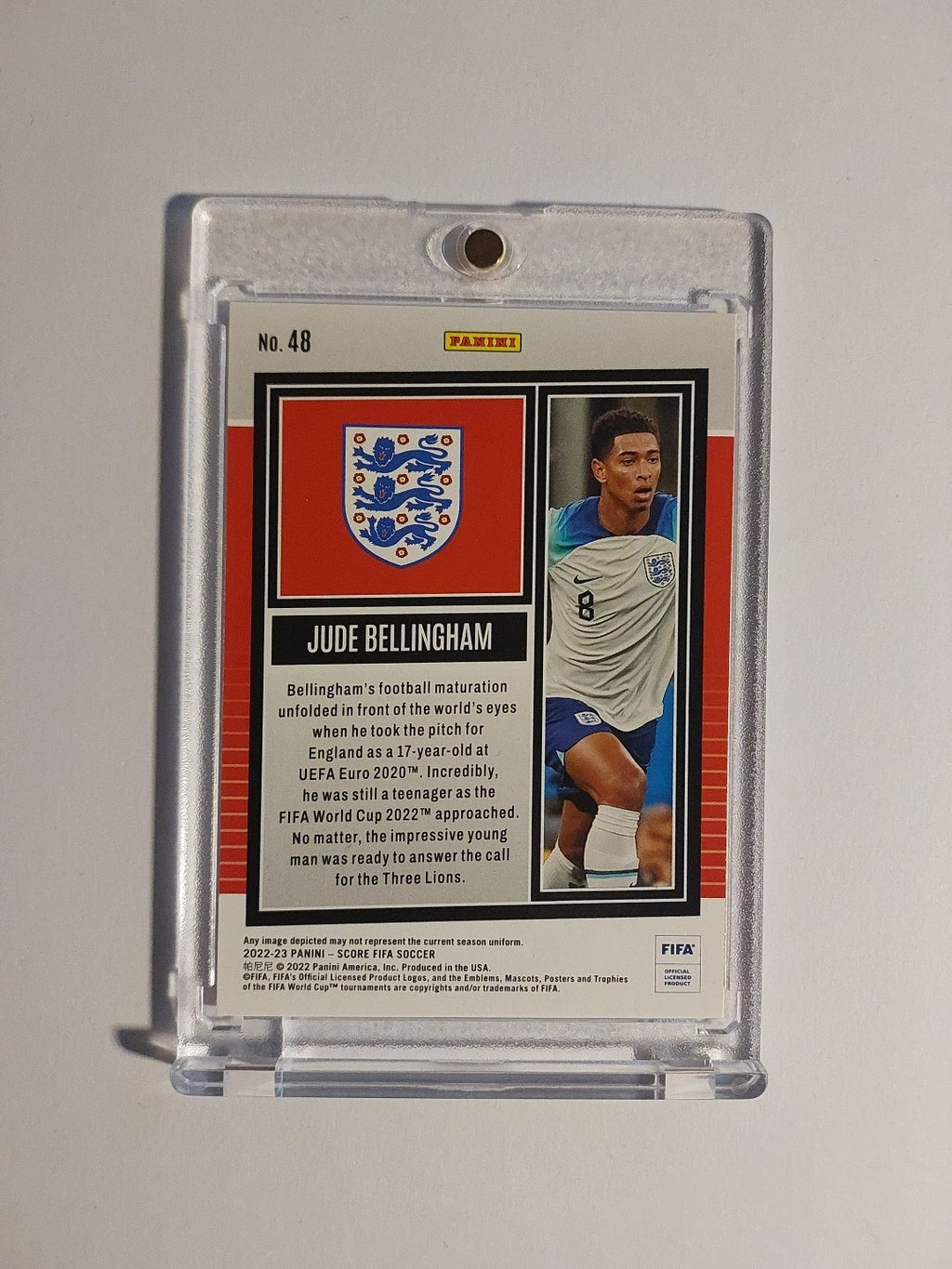 Panini Score 2022-23 Jude Bellingham England Real Madrid Parallel Ultra Rare Hit – Bild 2