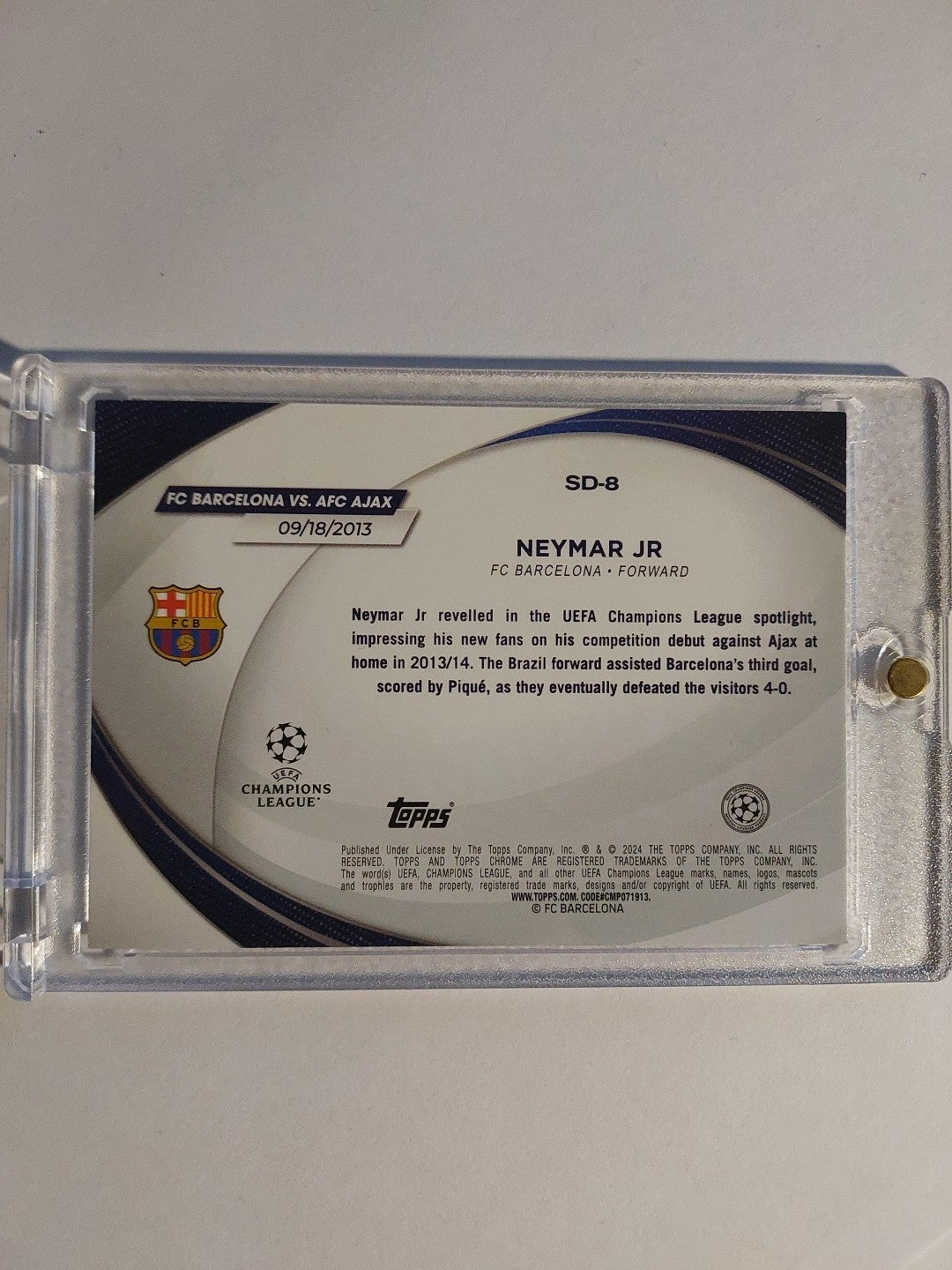 Topps UCC 2023-24 Neymar Jr. Barcelona Starball Debut Insert Parallel Ultra Rare – Bild 2