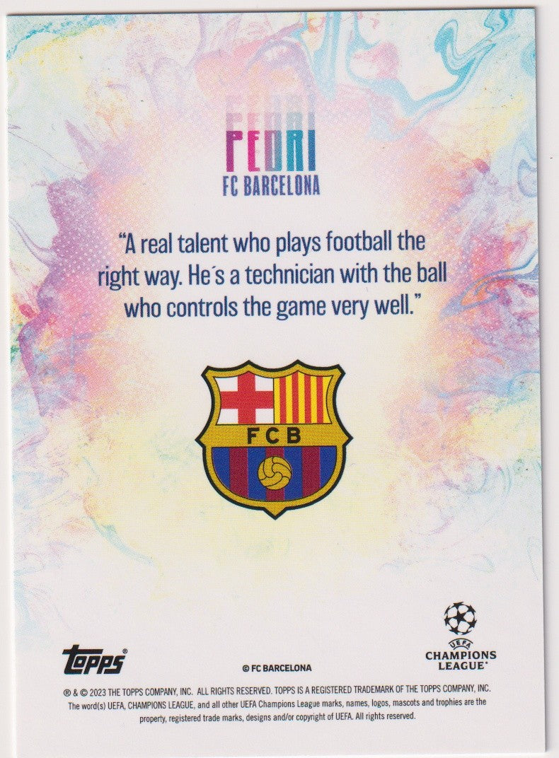 Topps Champions League 2022-23 Pedri FC Barcelona Technique Parallel Rare – Bild 2