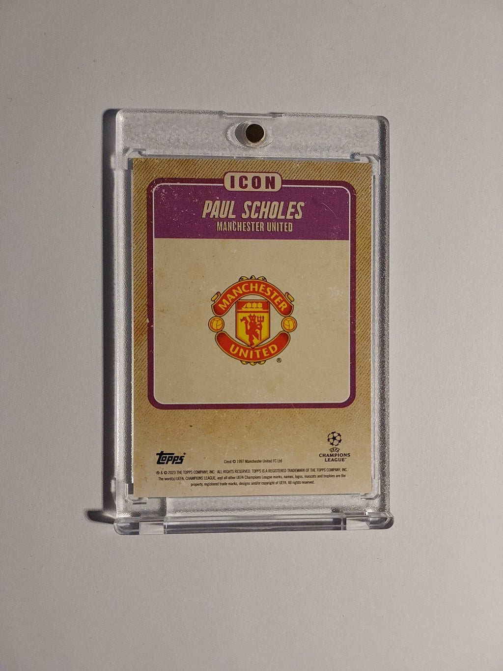 Topps UCC Icon 2022-23 Paul Scholes Manchester United Parallel 9/25 Refractor – Bild 2